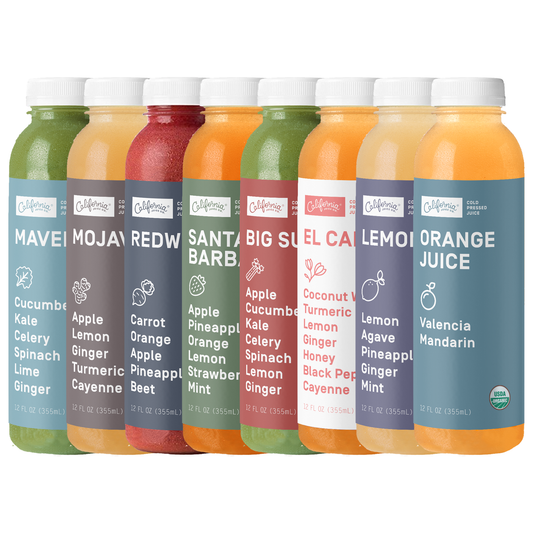 California Juice Co variety pack, 18 bottles, ships cold
